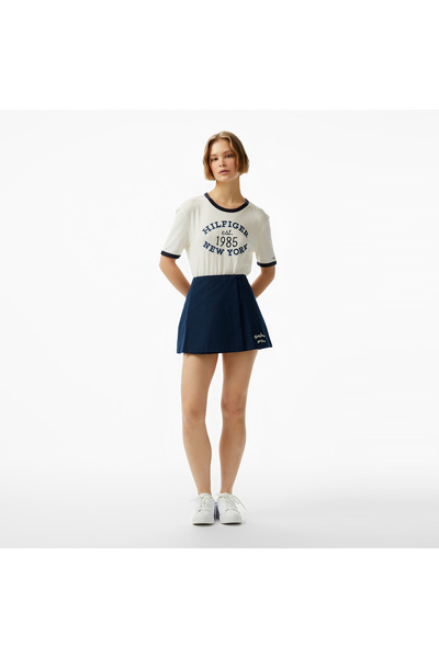 Tommy Hilfiger Tommy Jeans Tjcw Tailored Pleated Mini Kadın Lacivert Etek