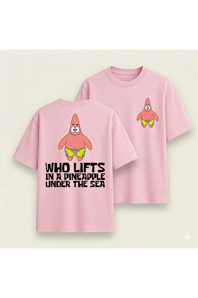 VODEXA Tricou oversize pentru bărbați, cu imprimeu SEA STAR, 100% bumbac, cro...