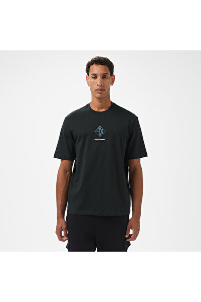 Armani Exchange Erkek Mavi Bisiklet Yaka T-Shirt