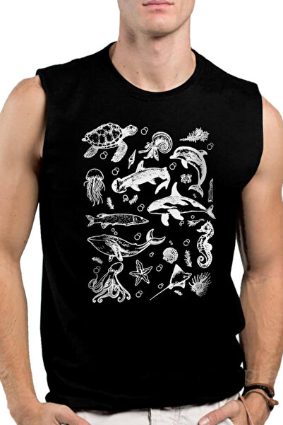 ROCKANDROLL Viața în mare: Mânecă neagră decupată |   Tricou fără mâneci pent...