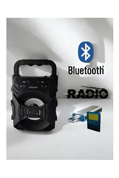 Roccos KTS-1057 Bluetooth Hoparlör Taşınabilir Kablosuz Speaker USB/TF/AUX De...