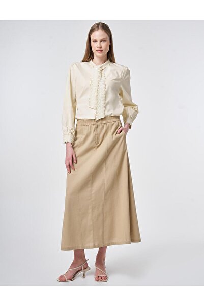 Kayra Φούστα καμπάνα με ραφές και σχέδια