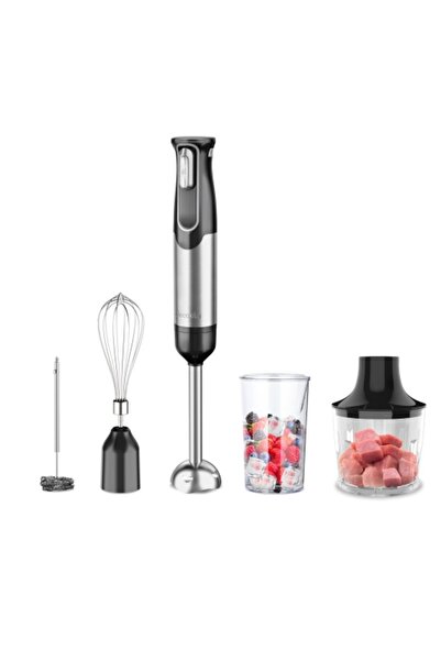 Decakila Μπλέντερ Μίξερ με Μπαταρία 5 σε 1 Μαύρο/Ανοξείδωτο Ατσάλι