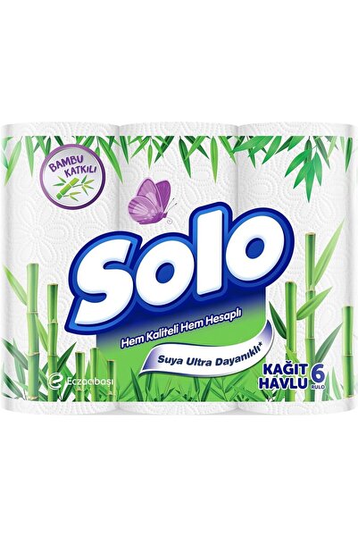 Solo KAĞIT HAVLU 6 RULO ORGANİK BAMBU KATKILI