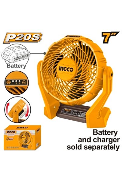 Ingco Φορητός ανεμιστήρας 20V 7 ιντσών