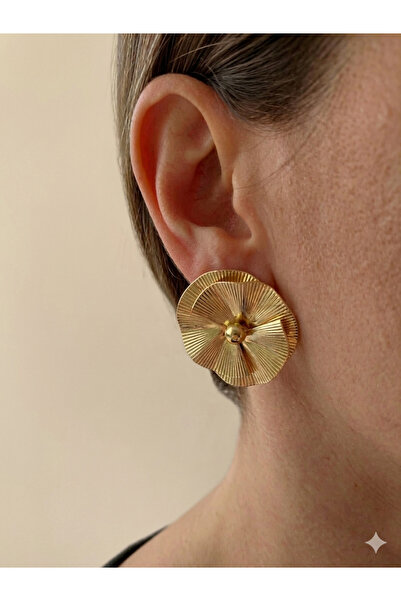lavante butik kendini özel hisset Steel Wire Flower Earrings Vintage