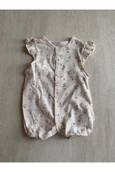 ASİLA Baby Girl 2-Piece Floral Bodysuit Set with Snap Fasteners