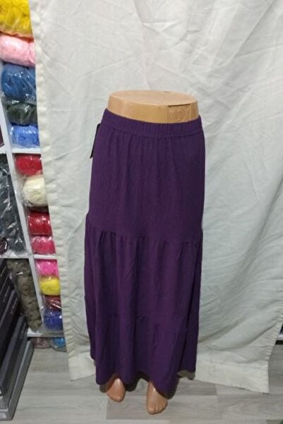 ARG Skirt Plum Color 1 Piece Elastic Waist Three Layers High Quality Useful B...