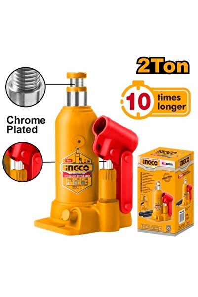Ingco Υδραυλικός Γρύλος 2 Τ με Επιπλέον Ύψος Ανύψωσης HBJ 204