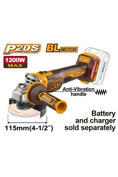 Ingco Γωνιακός τροχός 20 V 115 χιλ. 1200 W