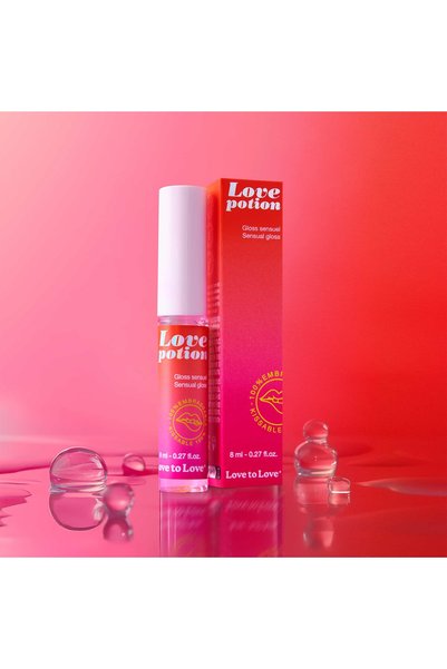 Love to Love Gloss Senzual pentru Buze cu Efect Cald-Rece și Aromă de Cocos - 8 ml