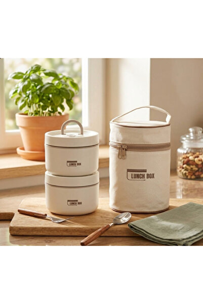 Mihristore Yemek Termosu 2'li Set Çelik Paslanmaz Yemek Termosu Sızdırmaz Termos