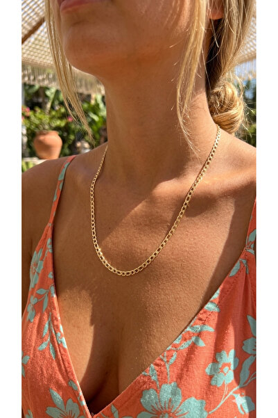 İNN JEWELLERY Steel Necklace, Anti-Tarnish, Anti-Allergic, Vintage Zircon Fig...