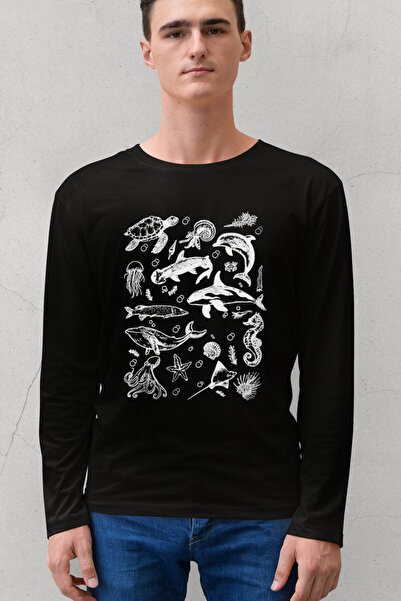 ROCKANDROLL Denizde Hayat Tricou pentru bărbați din bumbac pieptănat, cu mâne...