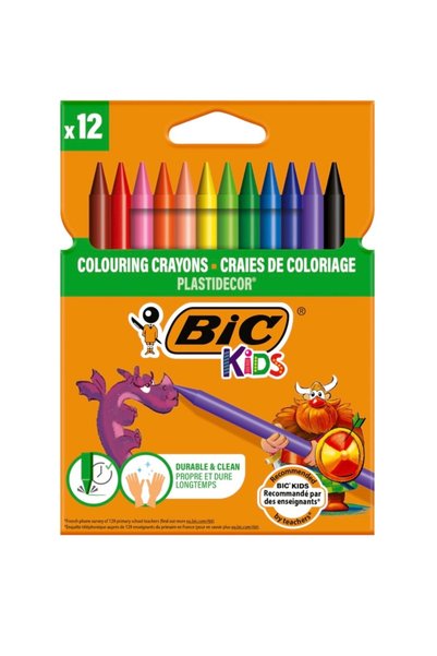 Bic مجموعة أقلام من 3 قطع، 12 قلم تلوين جاف، 12 قلم تلوين باستيل، 12 قلم رصاص.