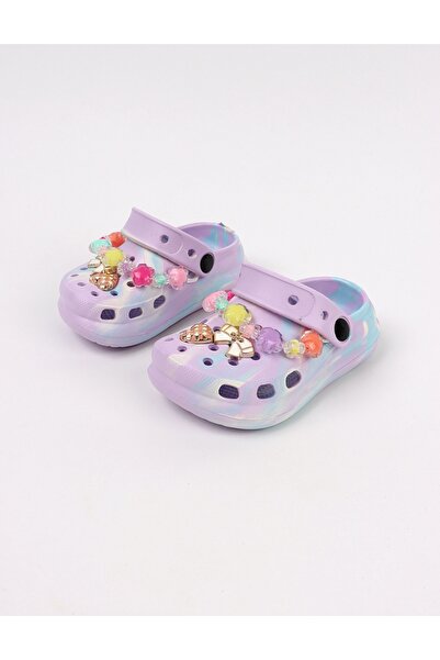 MiniKids Jibbtz Jewelry ελαφριά παντόφλα από αφρό, μωβ