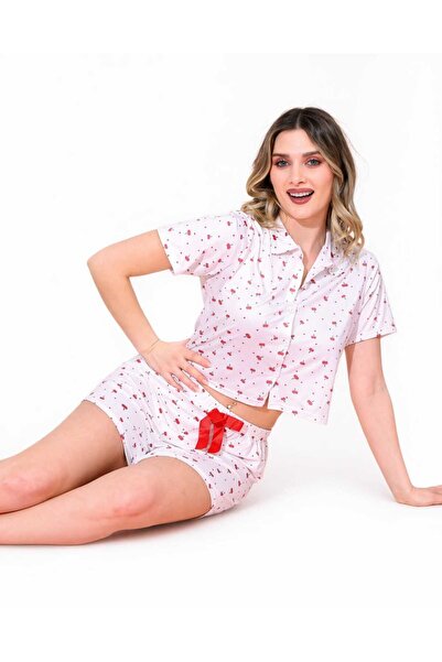 kiwi fashion Cherry Love Şortlu Pijama Takımı