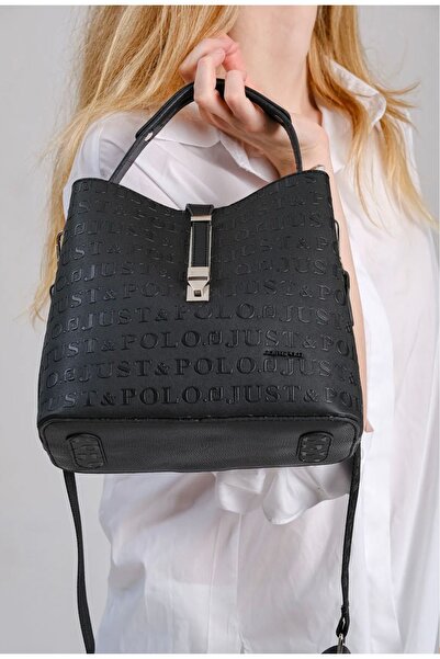 Just Polo Women's Embossed Printed Shoulder and Hand Bag