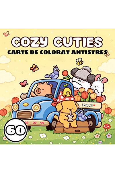 COZY Βιβλίο ζωγραφικής - 60 εικονογραφήσεις - Χαριτωμένα χαρακτήρια