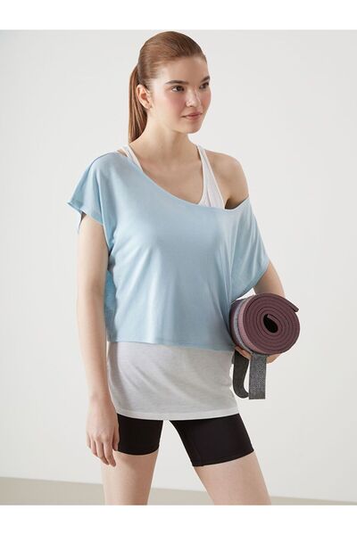 LC Waikiki XSIDE ACTIVE Kayık Yaka Kadın Spor Tişört ve Atlet