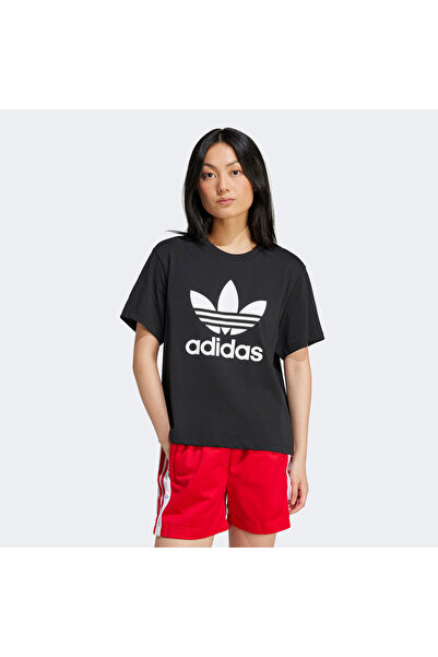 adidas Adicolor Trefoil Kadın Siyah T-Shirt