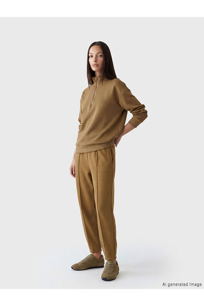 LC Waikiki Nevavm Women's Modal Blend Sweatpants with Elastic Waist and Contr...