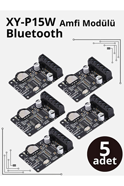 RoboPazar 5-adet XY-P15W Bluetooth Amfi Modülü Amplifikatör Devresi