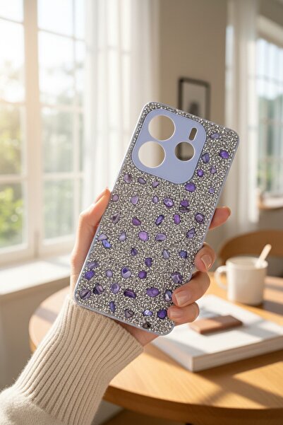 batuteknoloji Redmi Note 14 5G Kırçıllı Taşlı Milena BTU Silikon Kapak
