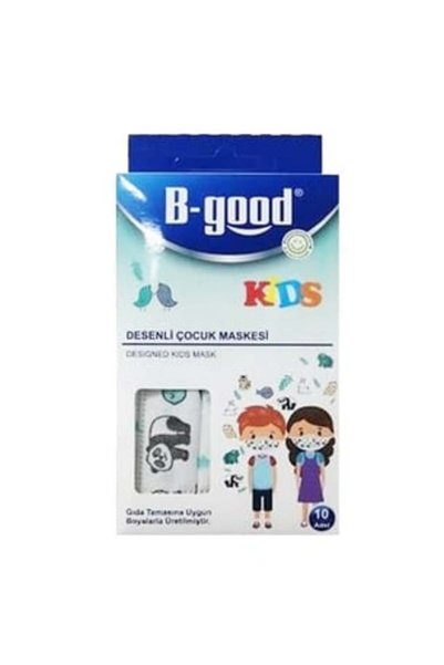 Montreal B-good Kids Desenli Çocuk Maskesi 10 Adet ( 6 ADET )