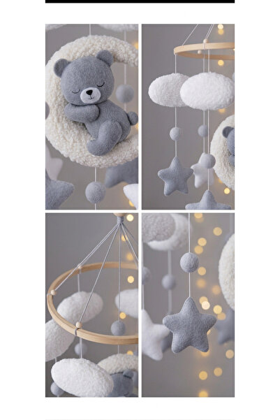 TREND METFİQ DECORATİON TRENDMETFIQQ Premium El Yapımı Keçe Bebek Dönencesi M...
