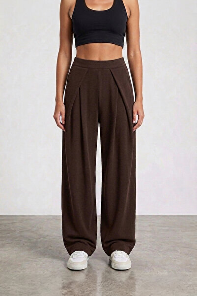 fablair Γυναικείο ψηλόμεσο παντελόνι με πλισέ μπροστά, φαρδιά μπατζάκια, άνετ...