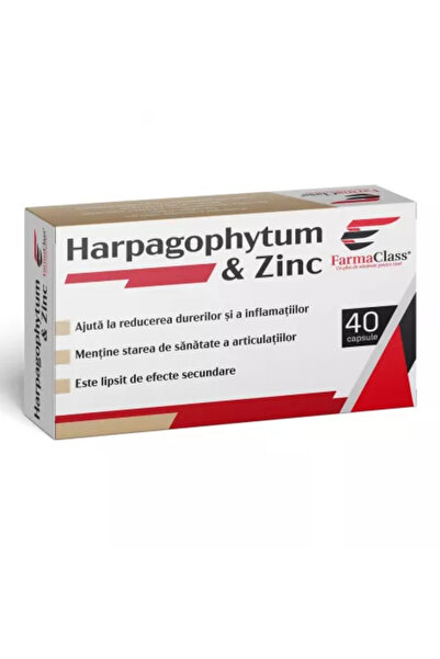 FarmaClass Harpagophytum și Zinc, 40 capsule