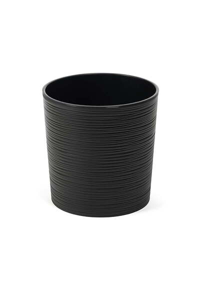 Floraria Tria's Ghiveci Lamela Malwa Dluto -Set planter - Negru 25 cm
