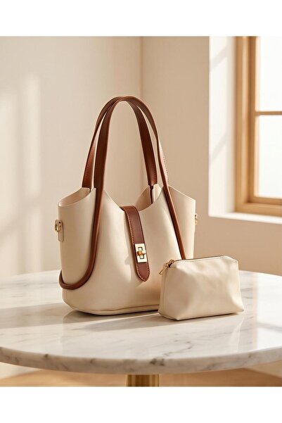 B&T Bujiteri Women's Shoulder Bag with Wallet and Buckle Detail