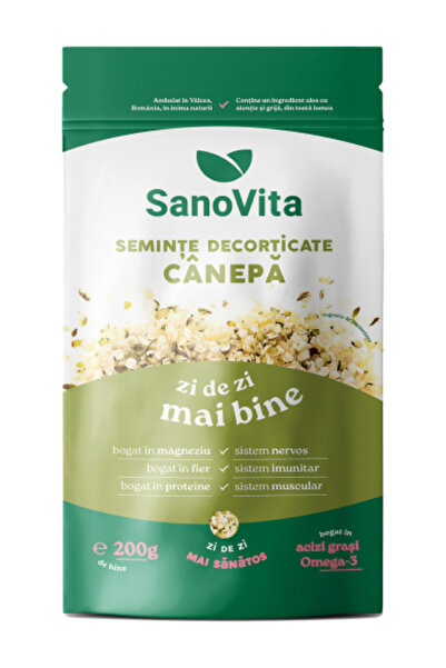 SANOVİT Semințe de cânepă decorticate, 200 g, Sanovita