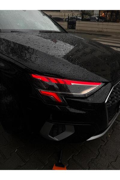 Audi A3 8Y 2020-2024 Far Sticker Set Kırmızı