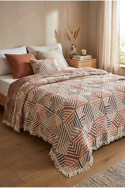 Shopyteks Κάλυμμα κρεβατιού από 100% βαμβάκι, 5 στρώσεων, γεμισμένο με μουσελ...