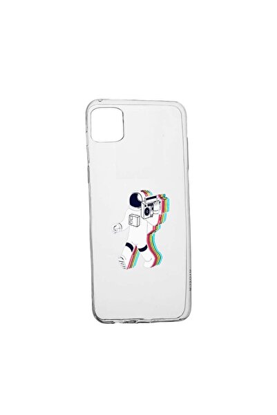 bestcase Силиконов калъф, съвместим с Realme C20, Walk On Moon, устойчив на и...