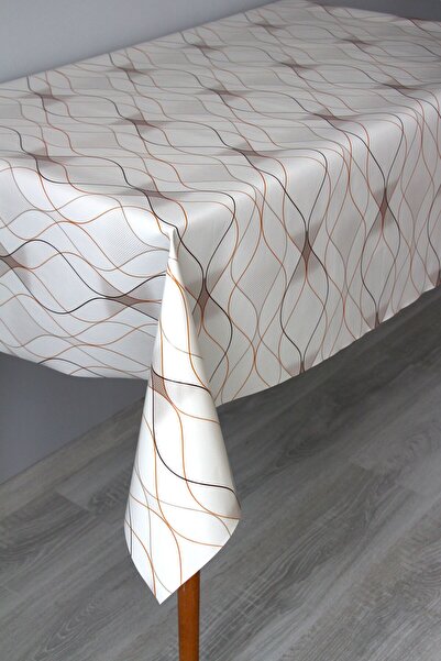 DDHOME Τραπεζομάντηλο από PVC με επένδυση από ίνες, που μπορεί να σκουπιστεί,...