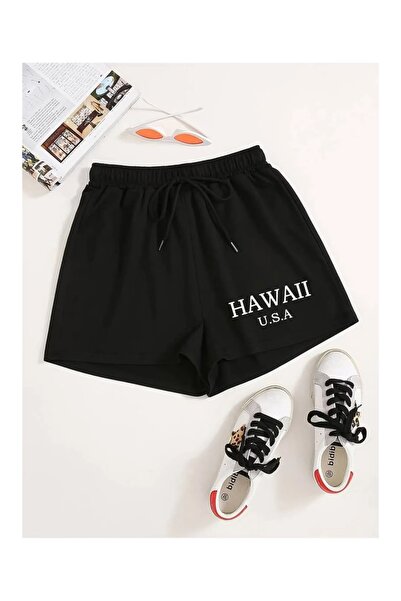 CLASSY.MODA Unisex γραφικά τυπωμένα μαύρα σορτς Streetwear Άνετη εφαρμογή