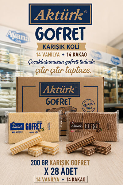 Aktürk Karışık.Gofret 200 gr x 28 adet