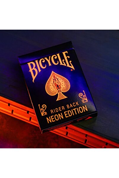 OyuncaklarÜlkesi Bicycle Neon Solar-Orange Rider Back Premium Playing Card Co...