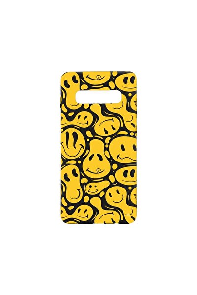 bestcase Λεπτή Θήκη Σιλικόνης 0.8MM, Συμβατή με Samsung Galaxy S10, Acid Smil...