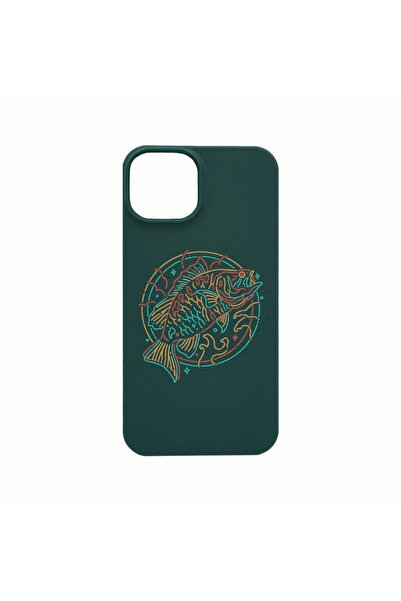 bestcase Θήκη Σιλικόνης, Συμβατή με Apple iPhone 14 Plus, Νέον Ψάρι, Ανθεκτικ...