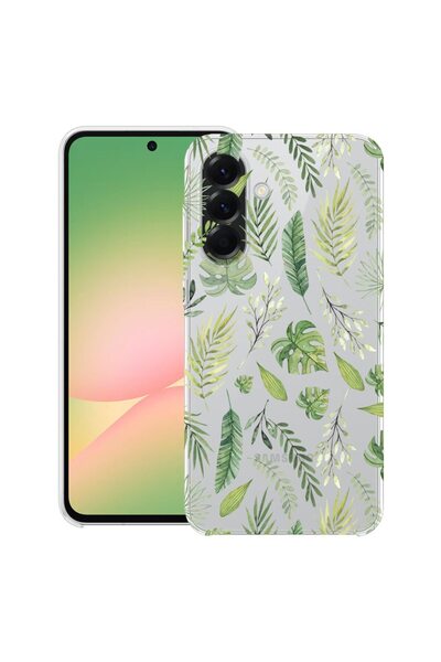 bestcase Θήκη για Samsung Galaxy A17 5G με σχέδιο πράσινα φύλλα, Διαφανής λεπ...