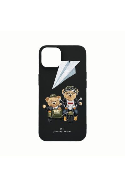 bestcase Husa Silicon, Compatibila Cu Apple iPhone 14 Plus, Teddy On The Road...
