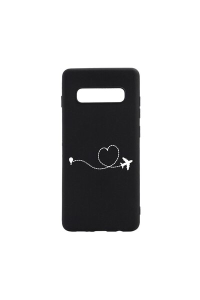 bestcase Θήκη σιλικόνης συμβατή με Samsung Galaxy S10, Αγαπώ να ταξιδεύω, ανθ...