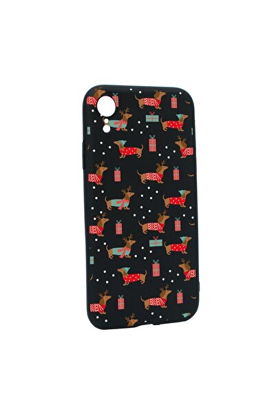bestcase Husa Silicon Compatibila Cu Apple iPhone XR, Dachshund Christmas, re...
