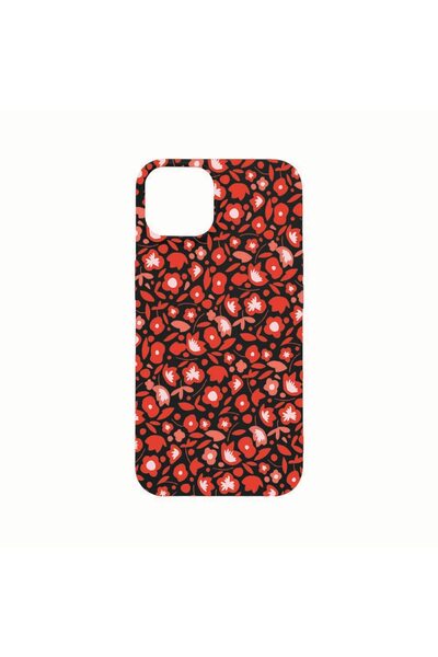 bestcase Husa Silicon, Compatibila Cu Apple iPhone 14 Plus, Red Floweres Patt...