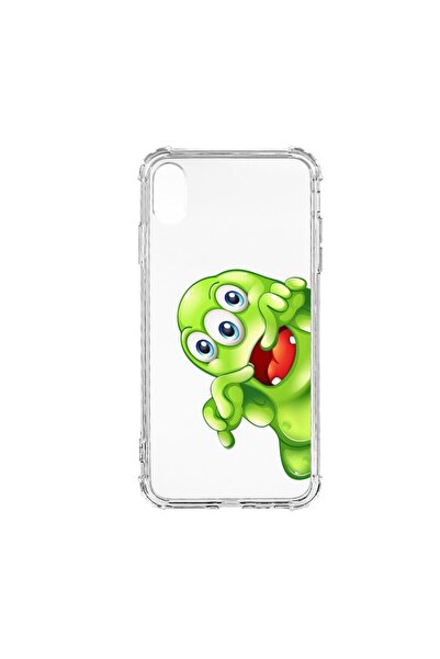 bestcase Husă antișoc din silicon compatibilă cu Apple iPhone XR, Green Monst...